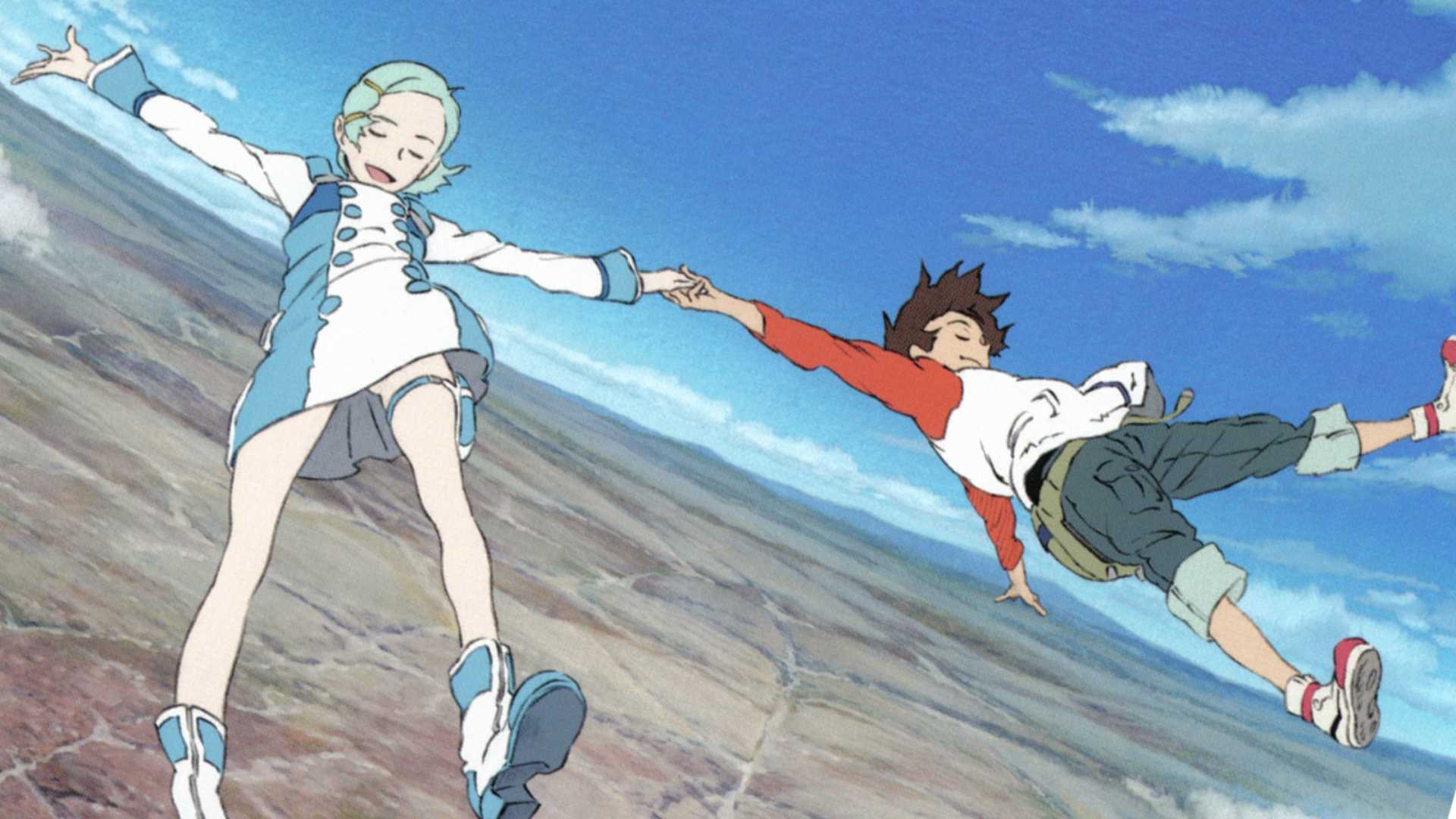 Eureka and Renton Thurston in Eureka Seven anime