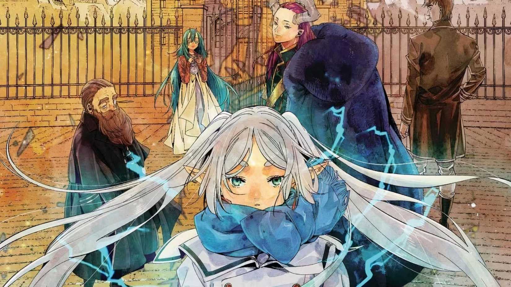 Frieren, Denken, Macht and other charactersin the Frieren manga