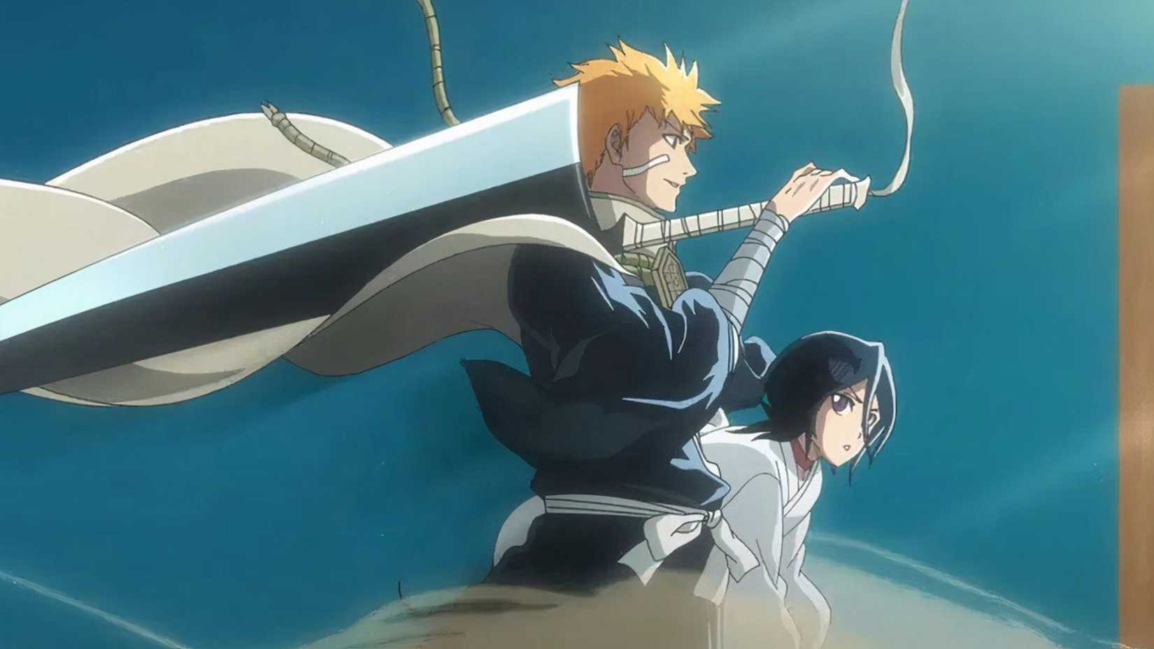 Ichigo Kurosaki saves Rukia Kuchiki in Bleach's Soul Society Arc