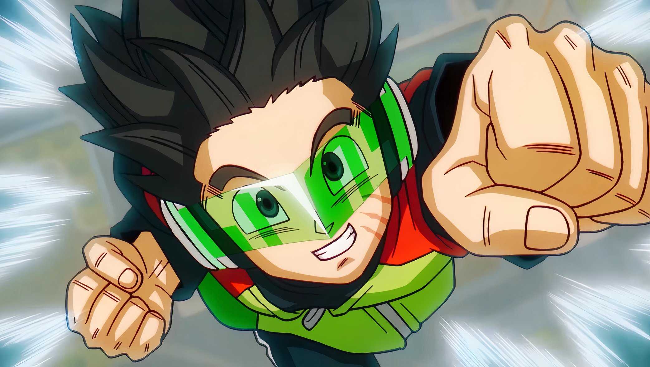 Brett from Dragon Ball Xenoverse 3 flies with his fist out