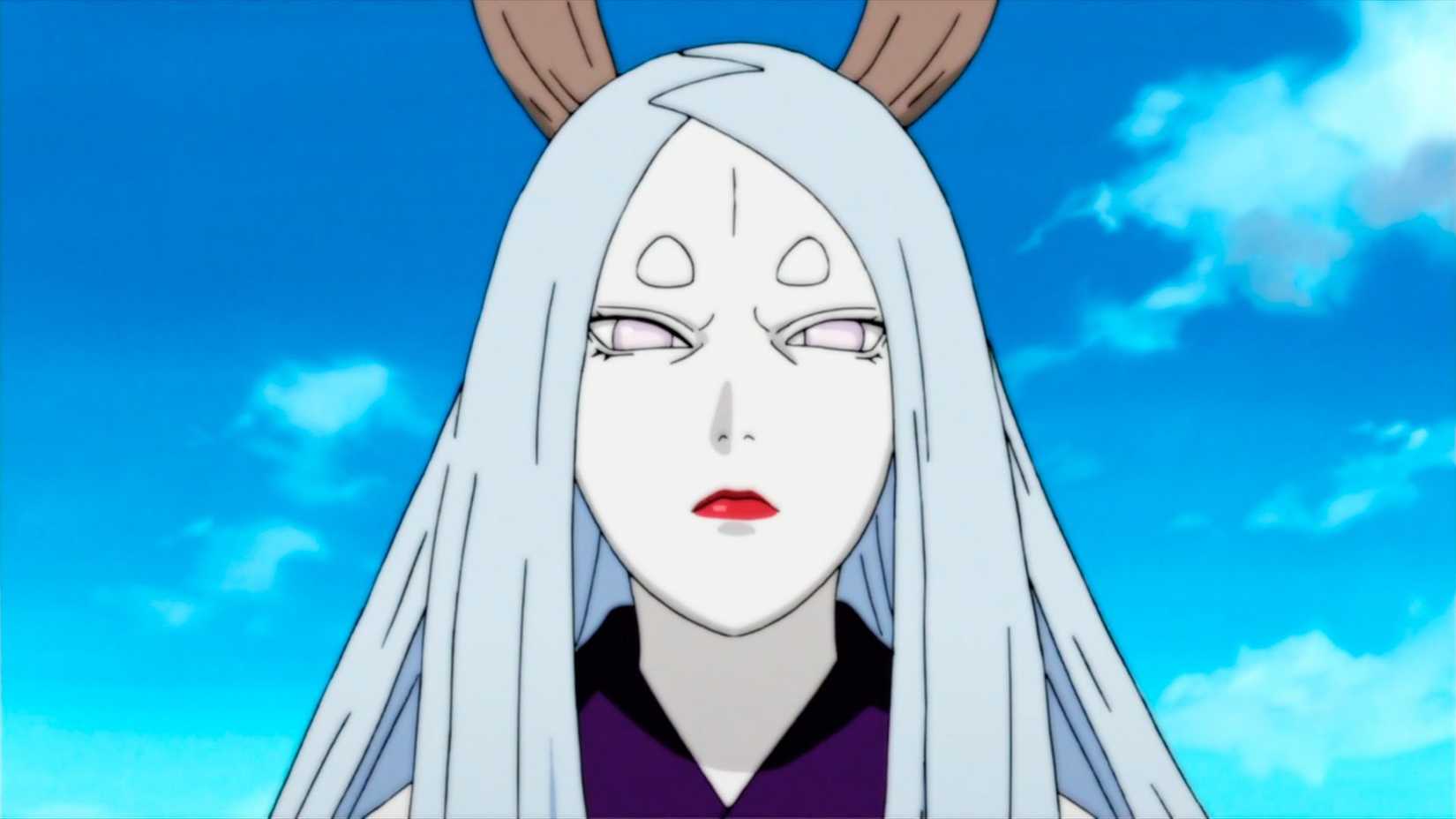 Kaguya Otsutsuki glares in Naruto