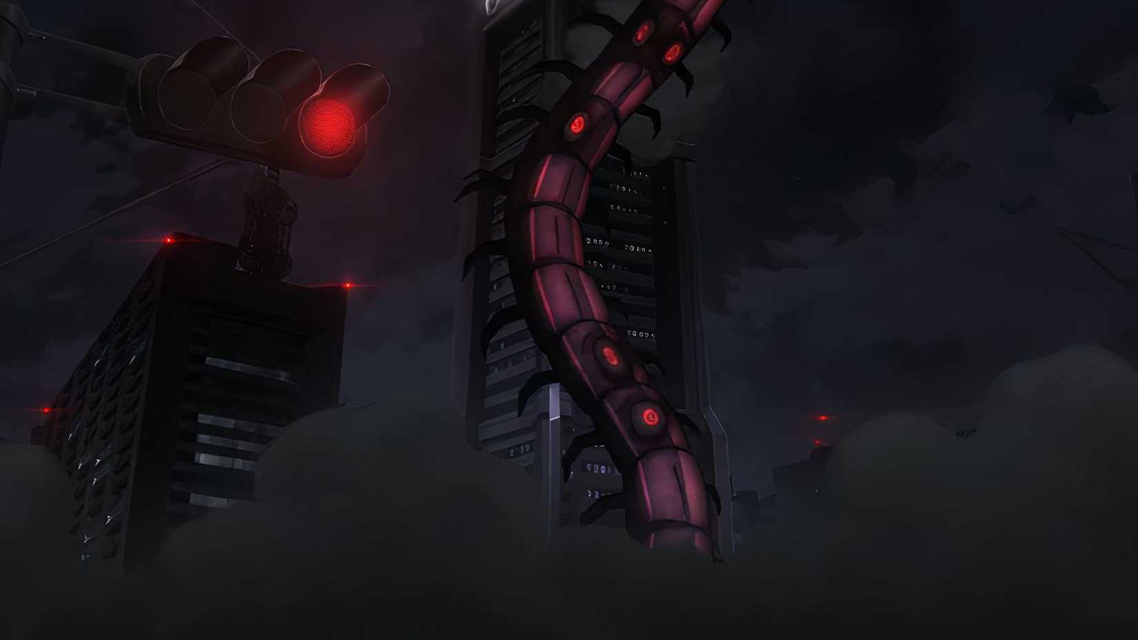 Kaneki takes on his Dragon Form and crawls up a building in Episode 20 of Tokyo Ghoul:re