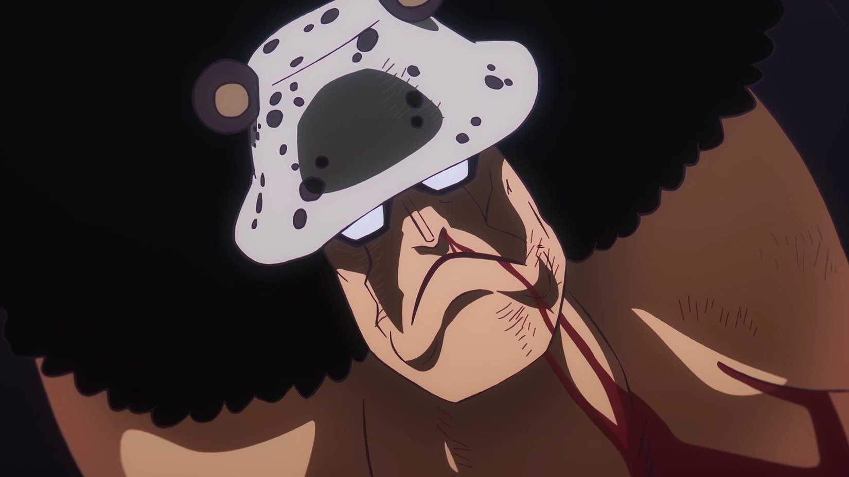 Kuma is bloodied and injured in One Piece