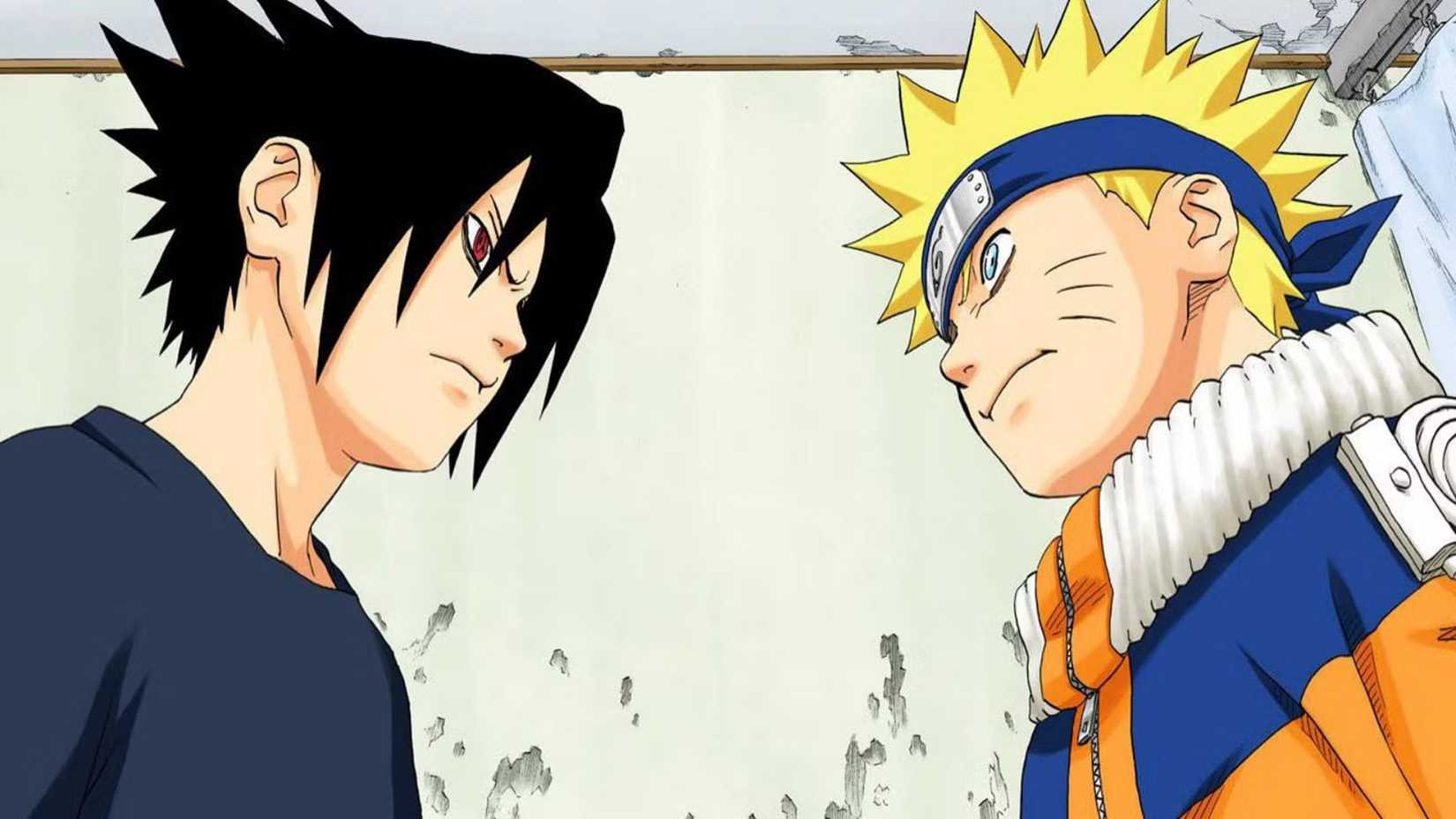 La bagarre de Naruto et Sasuke à l'hôpital dans Naruto.