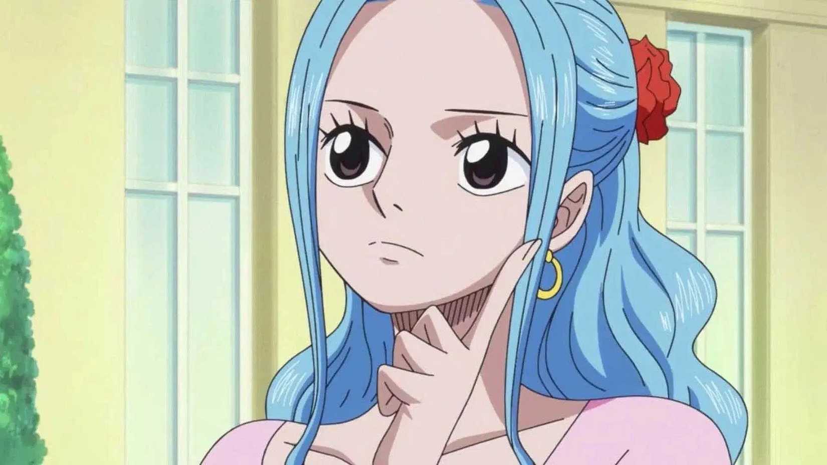 Nefertari Vivi plongée dans ses pensées dans One Piece