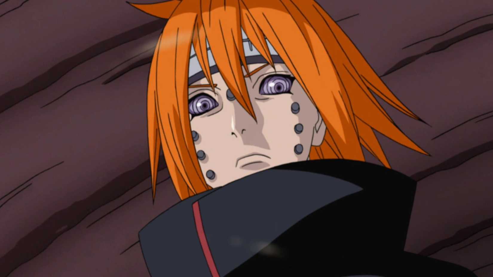 Pain the ninja stares with contempt in Naruto: Shippuden