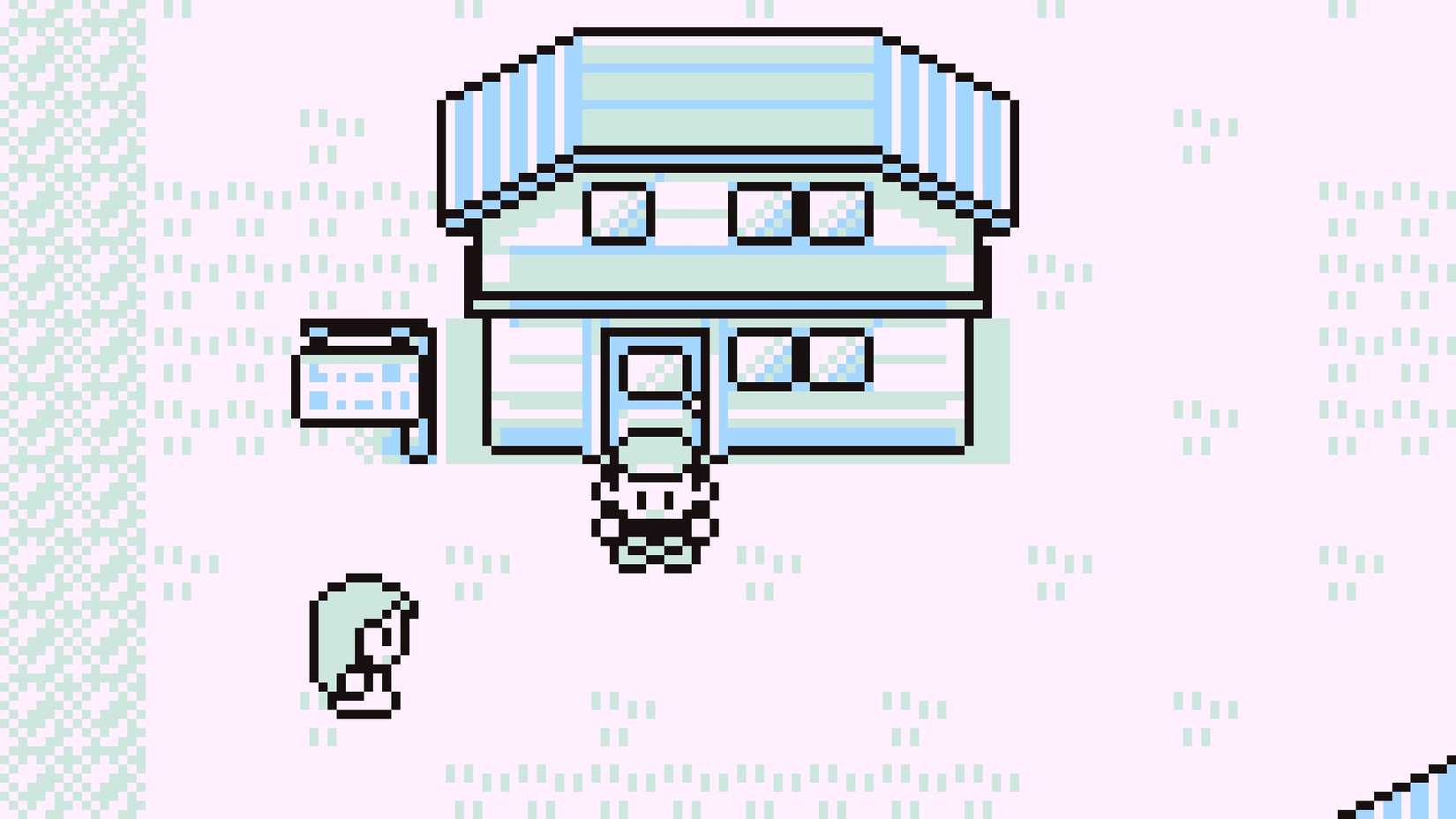 A Pokemon Red screenshot featuring the player character standing in Pallet Town