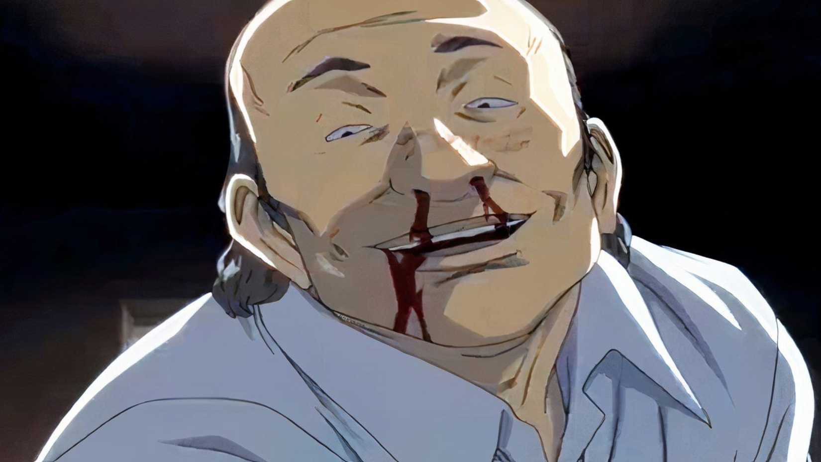 Roberto avec le nez en sang dans l'anime Monster