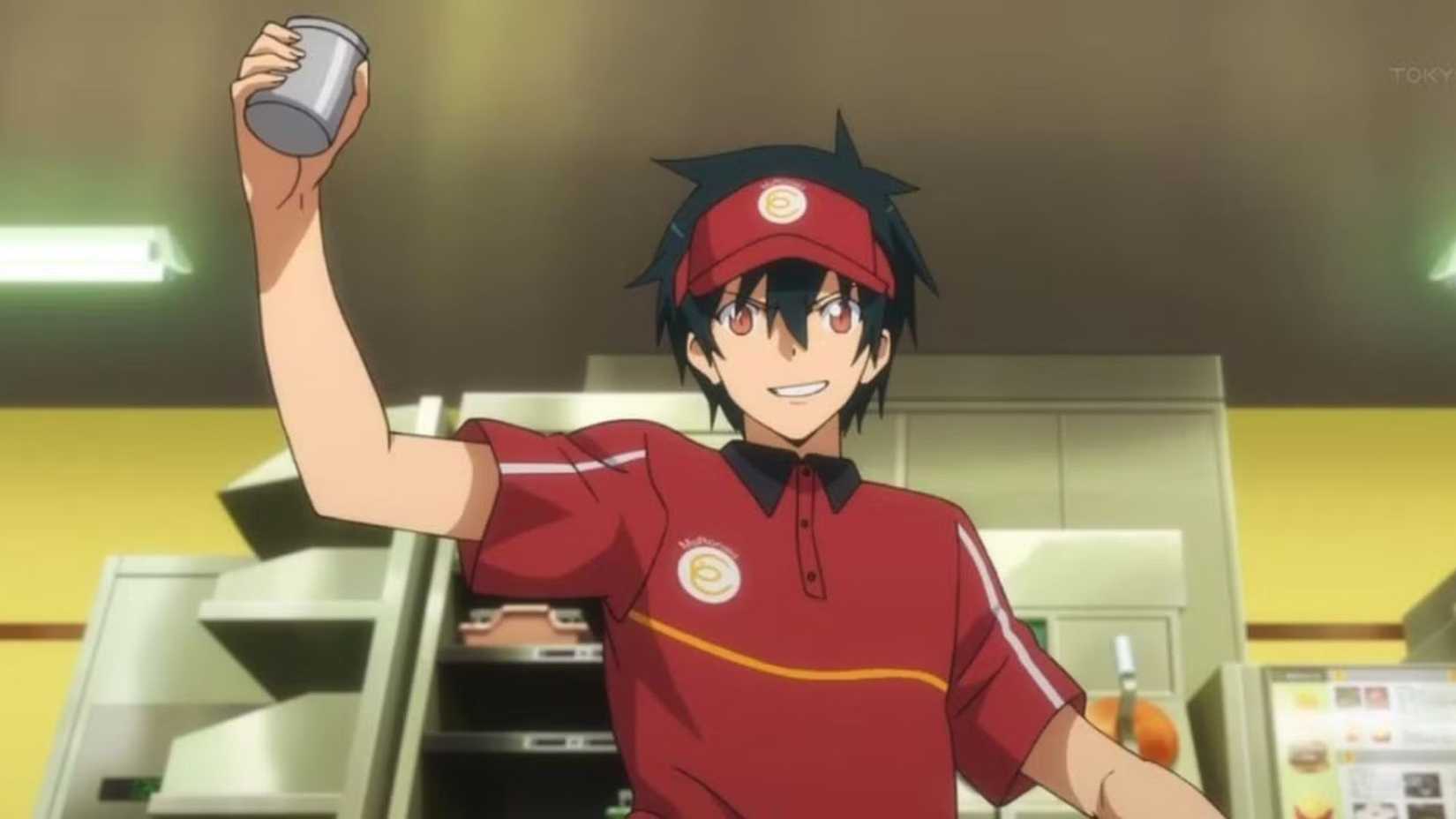 Sadao Maou works at MgRonalds in The Devil is a Part-Timer! anime.