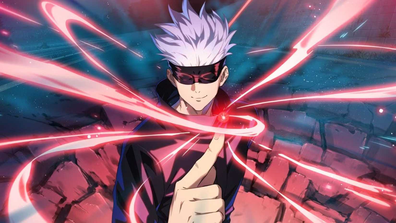 Inversion rouge de Satoru Gojo dans l'anime Jujutsu Kaisen.