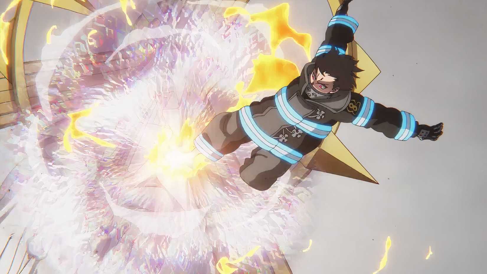 Shinra Kusakabe attacks the Evangelist in Episode 24 of Fire Force Season 3