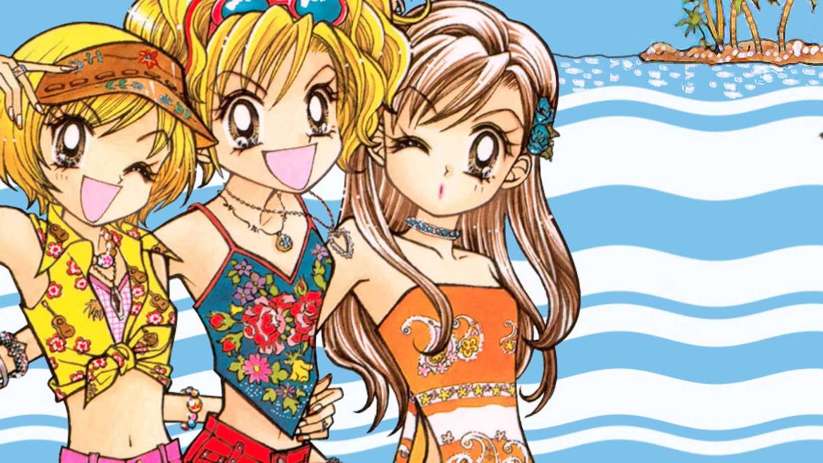 Ran, Miyu, and Aya in Super Gals! anime.