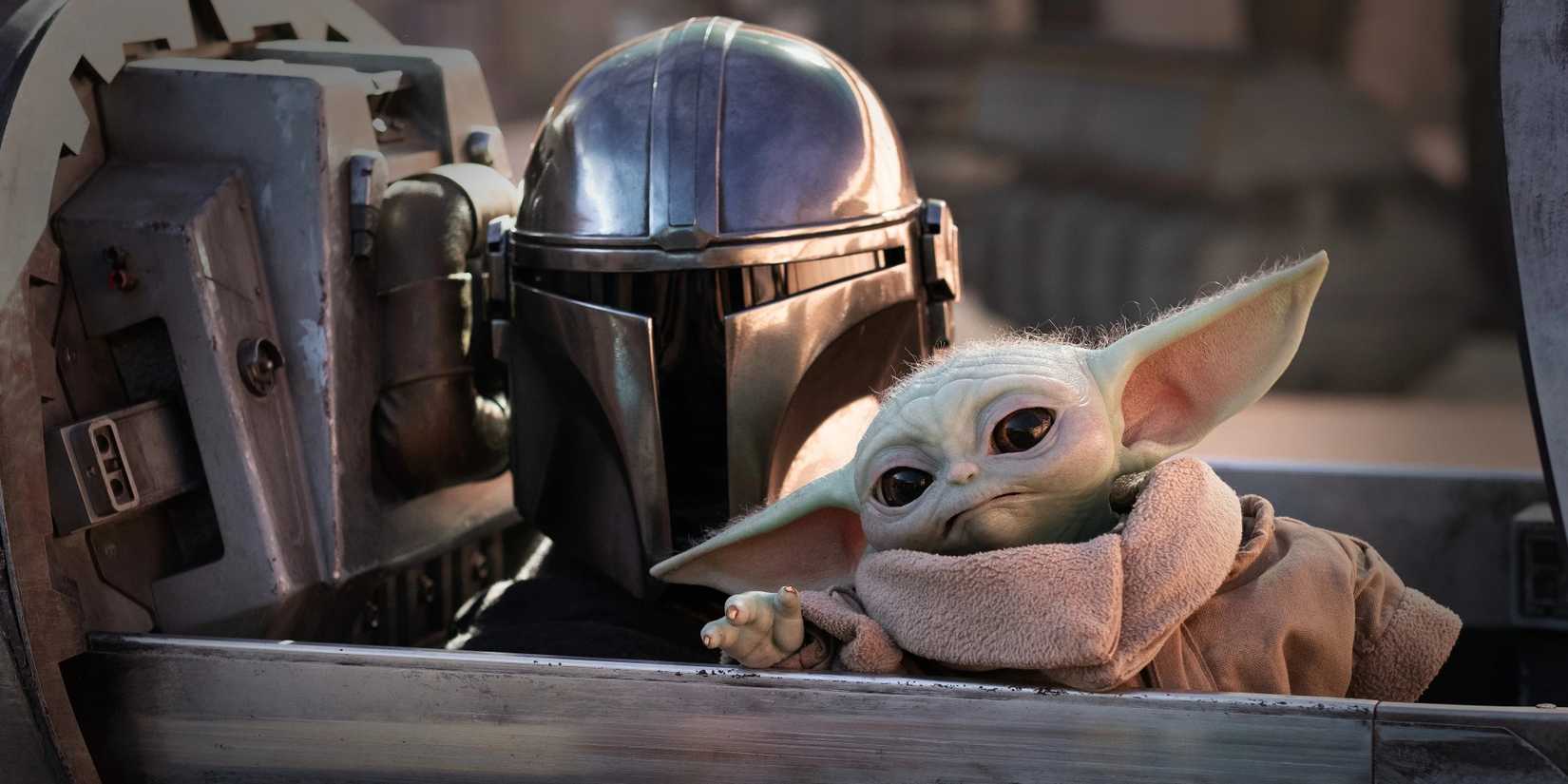 Din Djarin (Pedro Pascal) and Grogu appear in The Mandalorian and Grogu