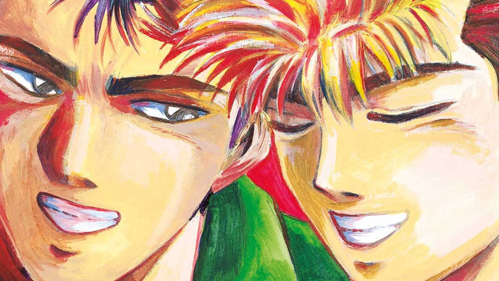 Eikichi Onizuka and Ryuji Danma standing side by side with grins on the cover of Shonan Junai Gumi