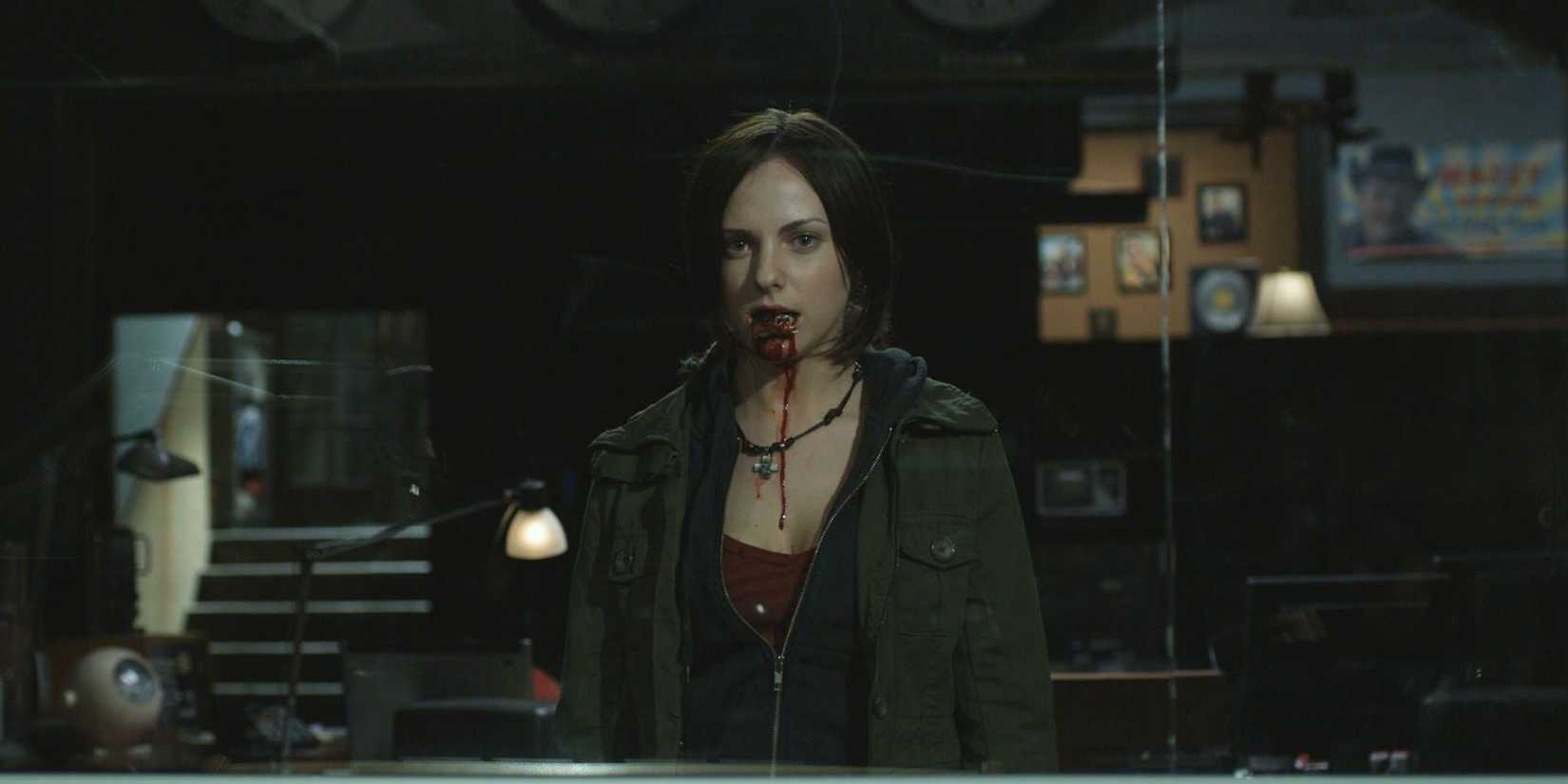 Zombie behind glass in Pontypool