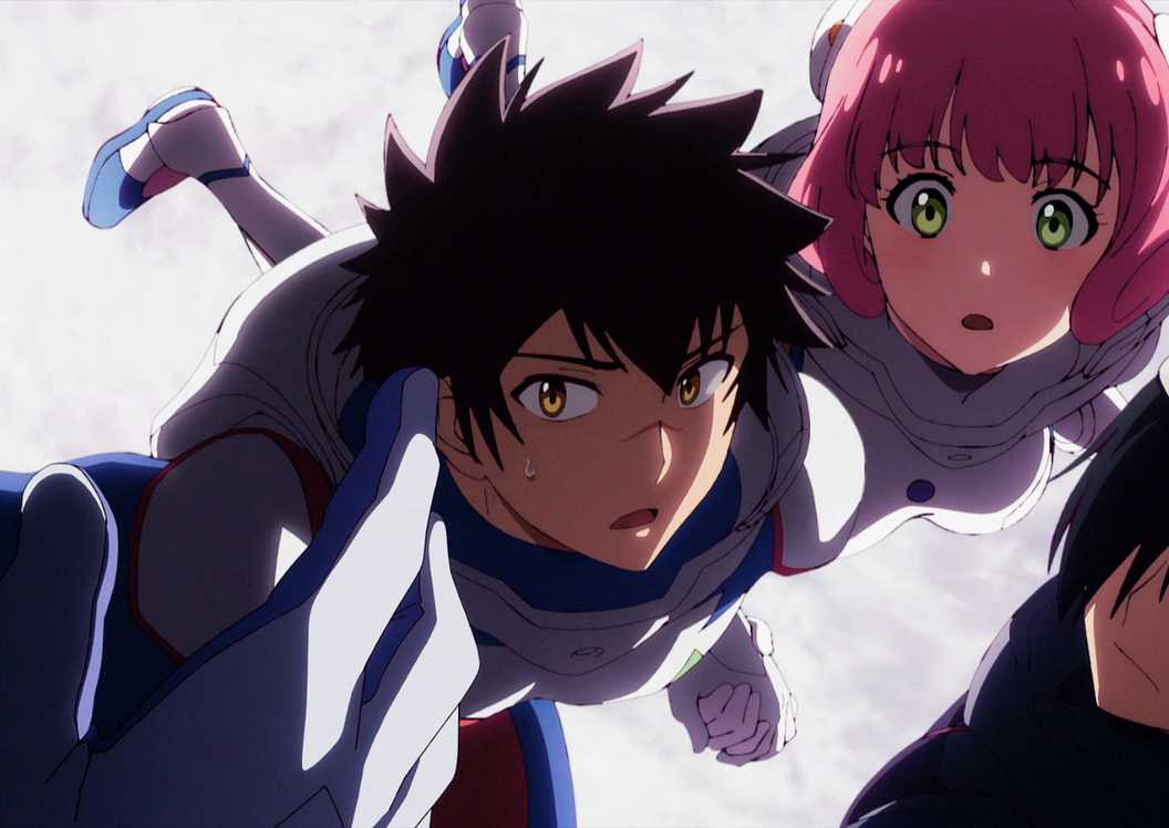 Astra and her team float in space in Astra Lost in Space.