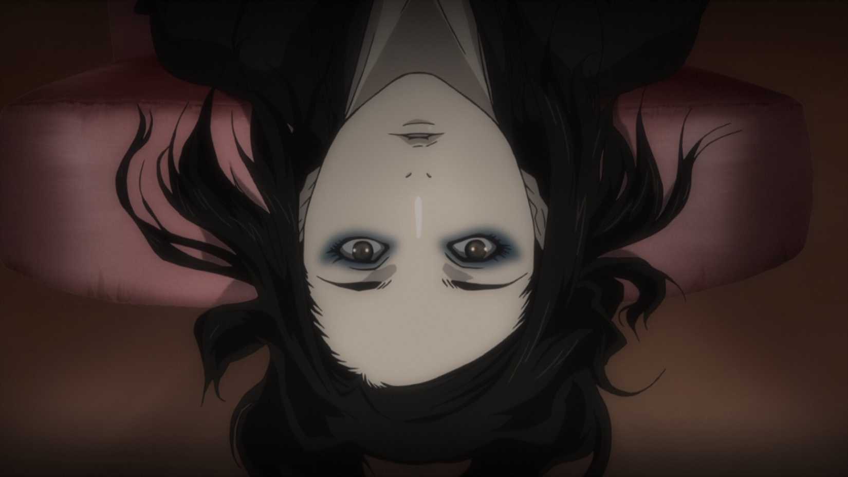 Re-l Mayer lays upside down in Ergo Proxy.