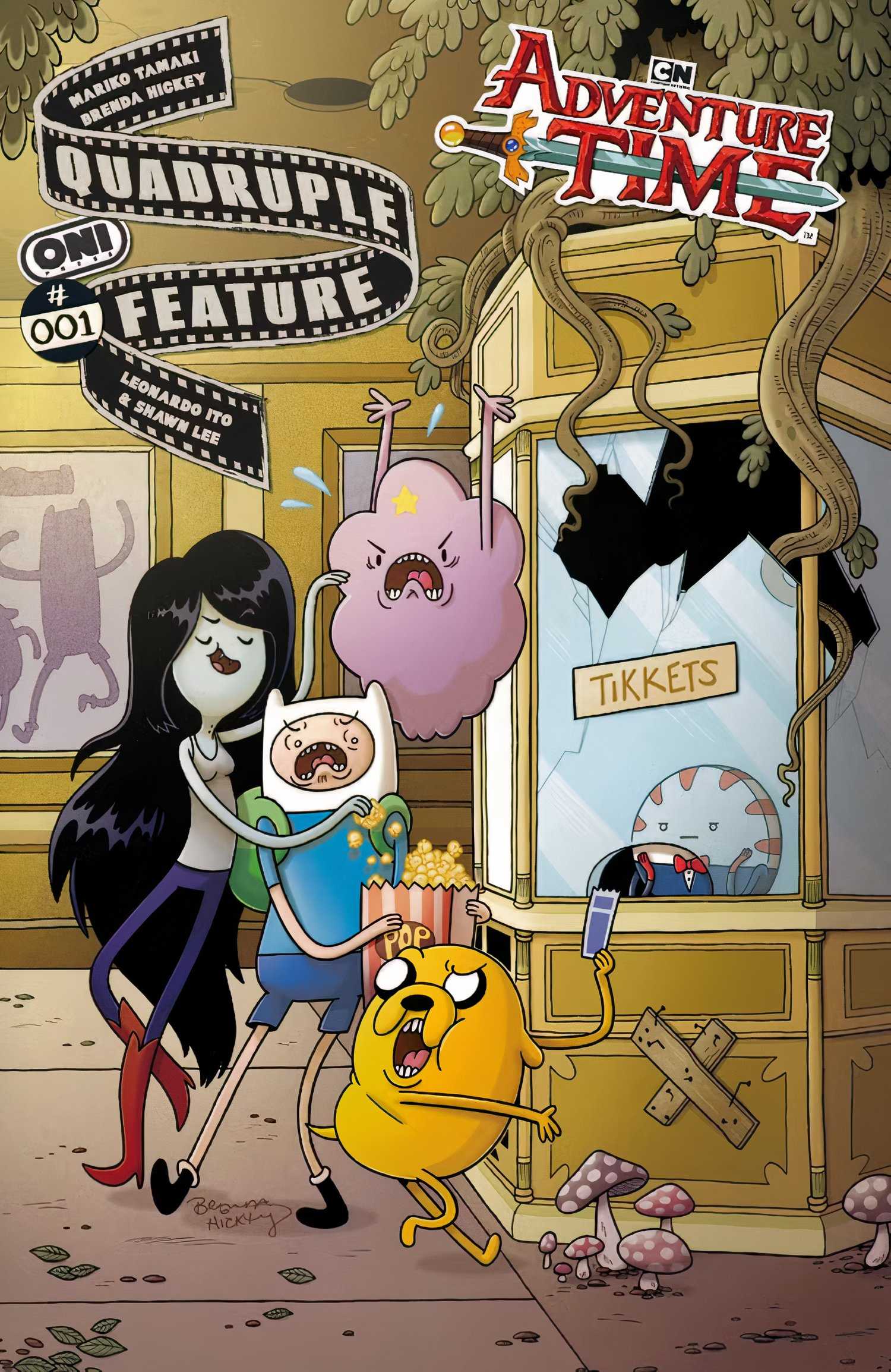 Adventure Time Quadruple Feature Cover #1 from Oni Press with Marceline, Jake, BMO, and Lumpy Space Princess