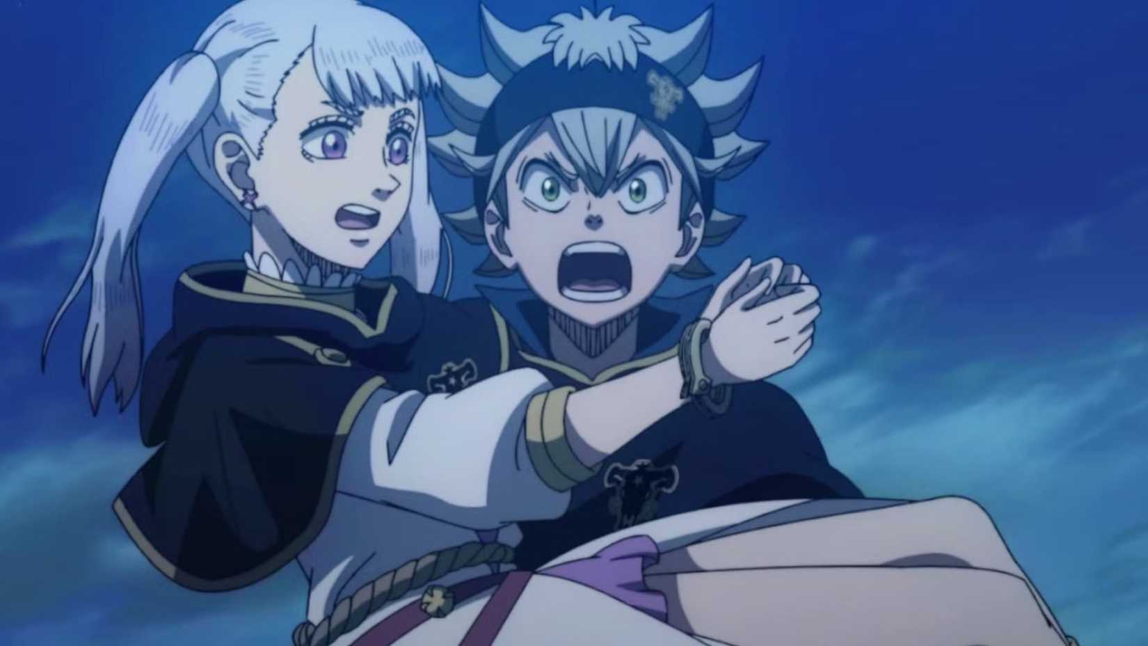 Asta lifting Noelle in Black Clover