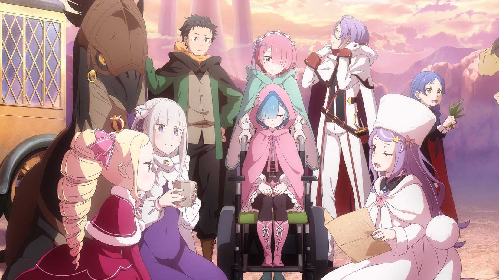 Subaru and his adventurer party in Re:Zero - Starting Life in Another World.