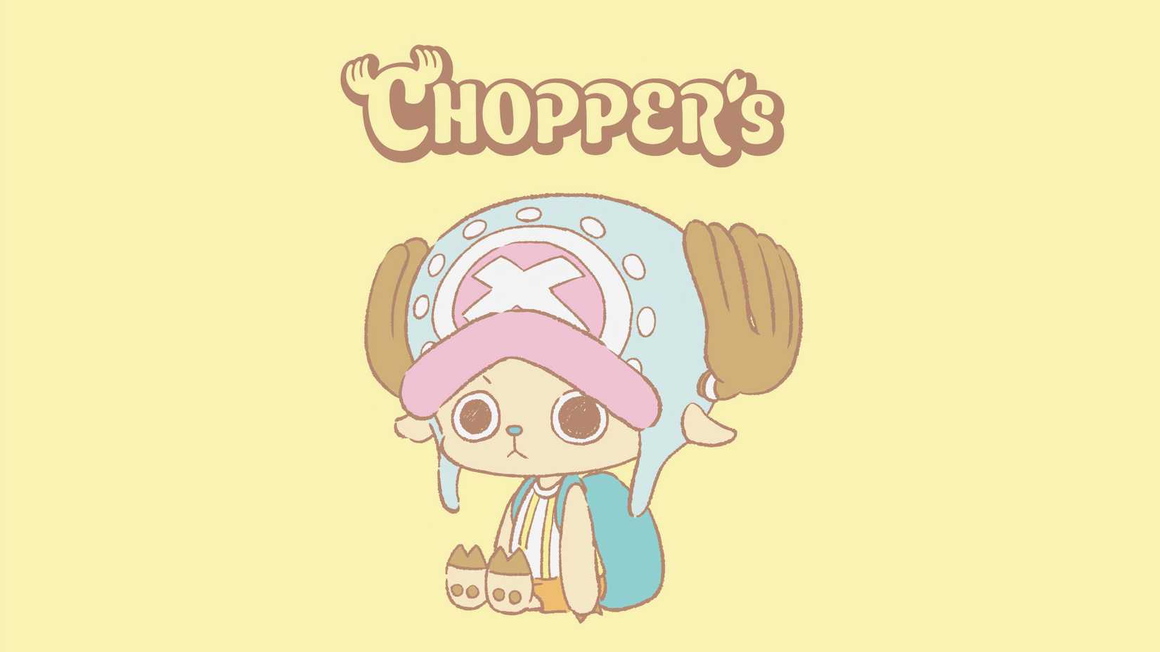 Logo officiel de Chopper avec Tony Tony Chopper pastel dans le design One Piece après le temps passé
