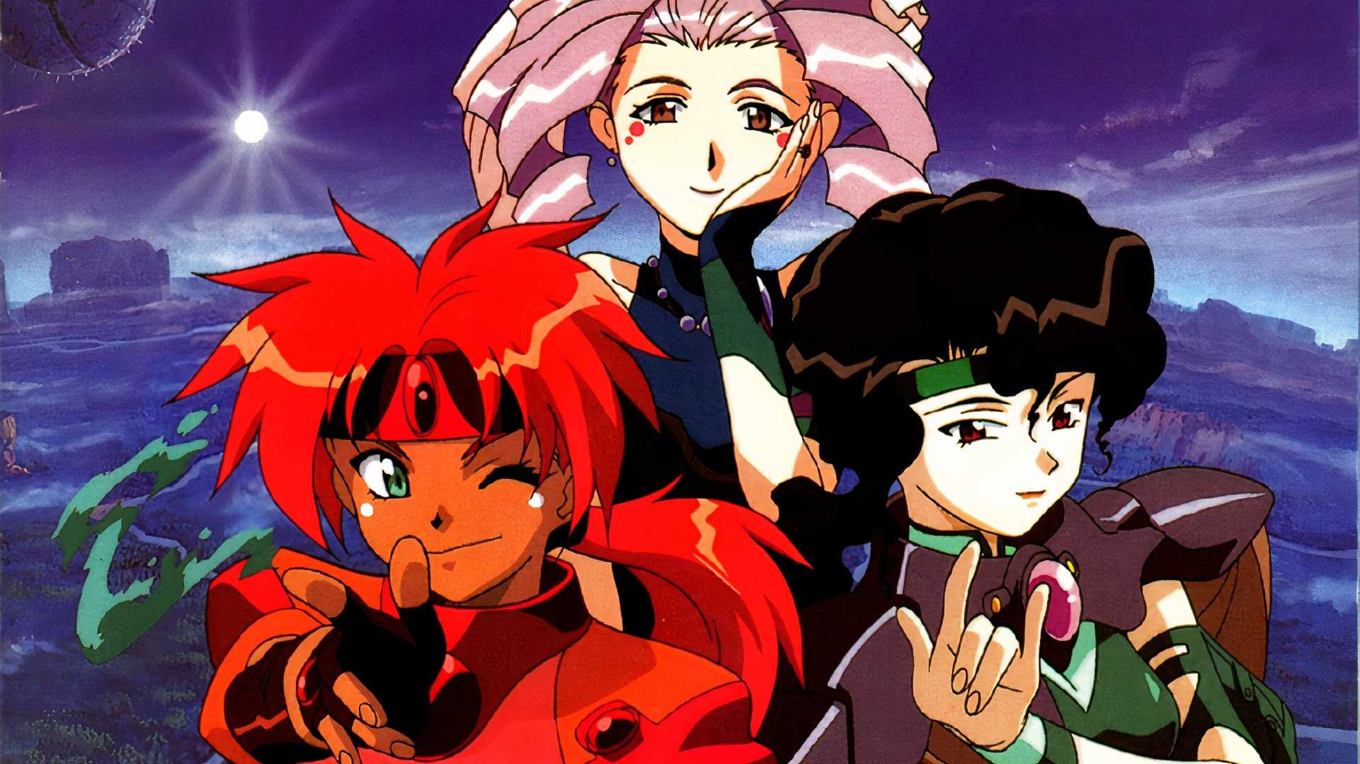 Rune and friends together in El-Hazard: The Magnificent World.