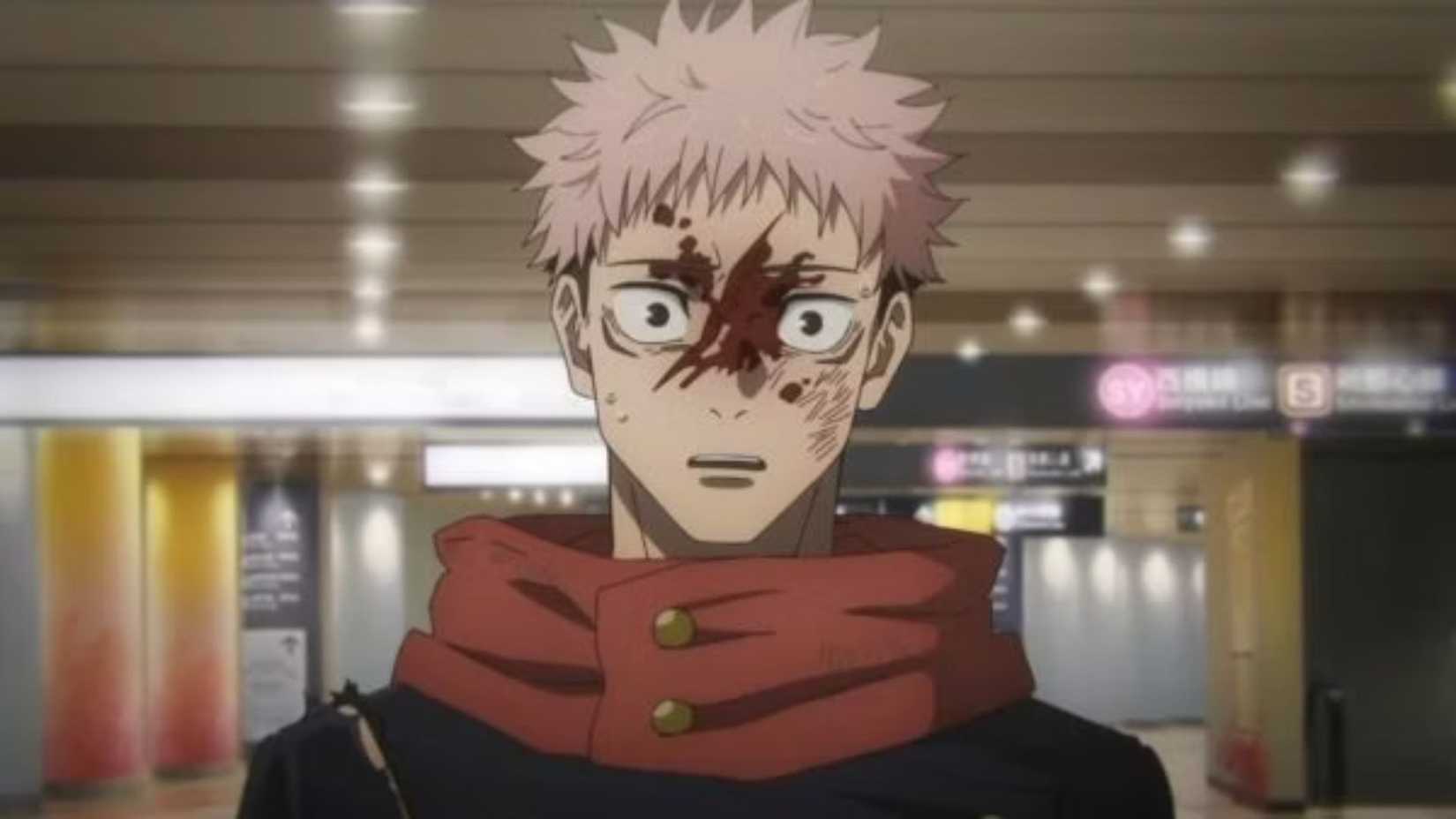 Yuji Itadori looks shocked in Jujutsu Kaisen Season 2, Episode 19.