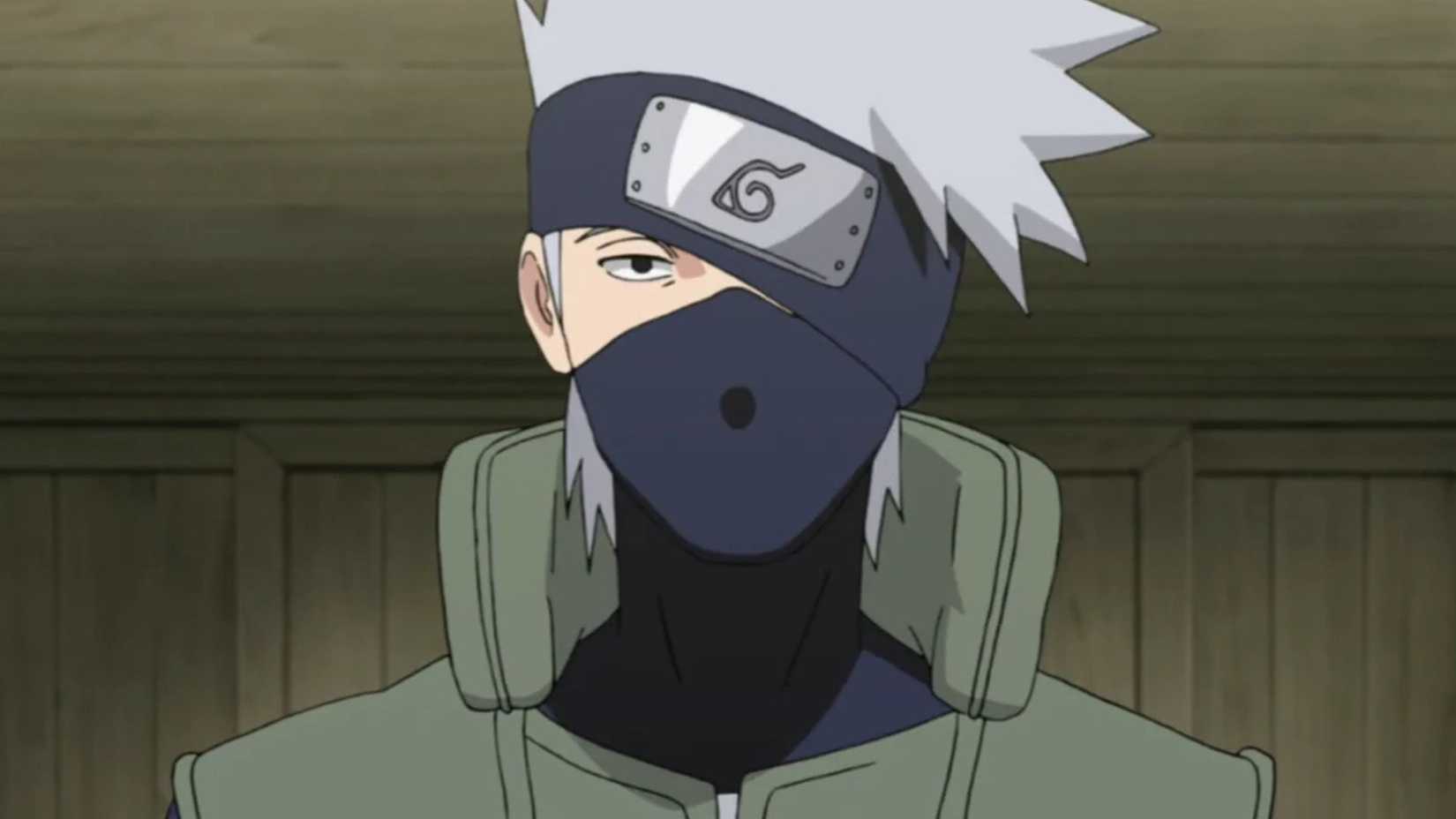 Kakashi Hatake porte son masque dans Naruto