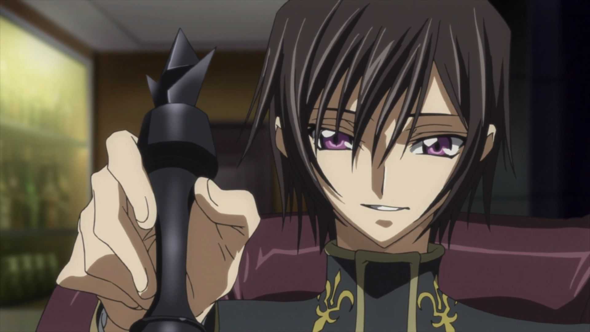 Lelouch plays chess in Code Geass Season 1 Episode 1.