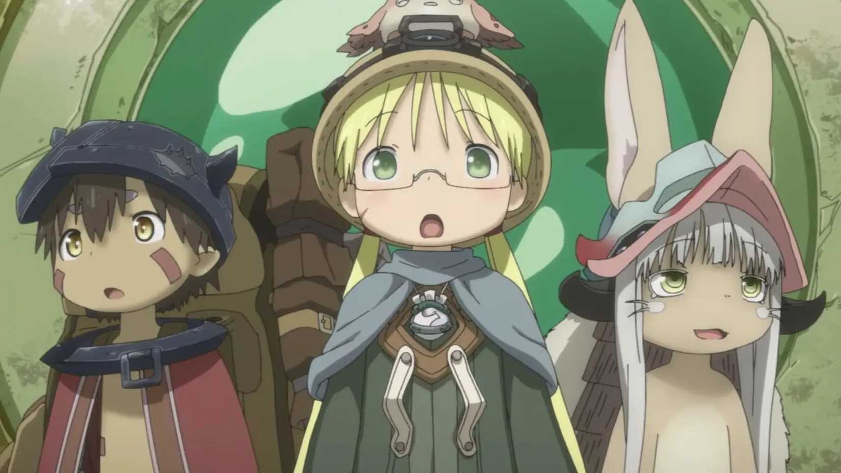 Reg, Riko, and Nanachi from Made in Abyss Season 2