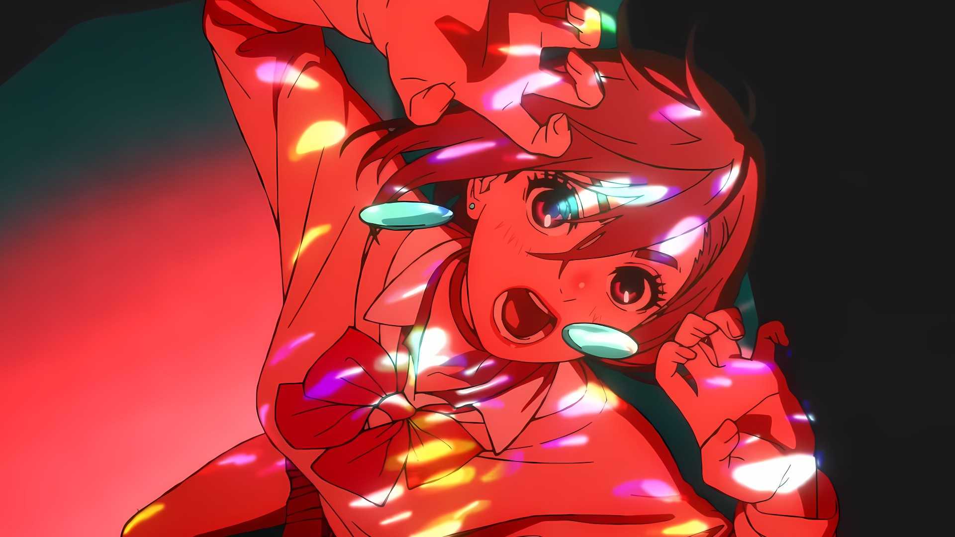 Momo with her hands outstretched in the Dandadan OP