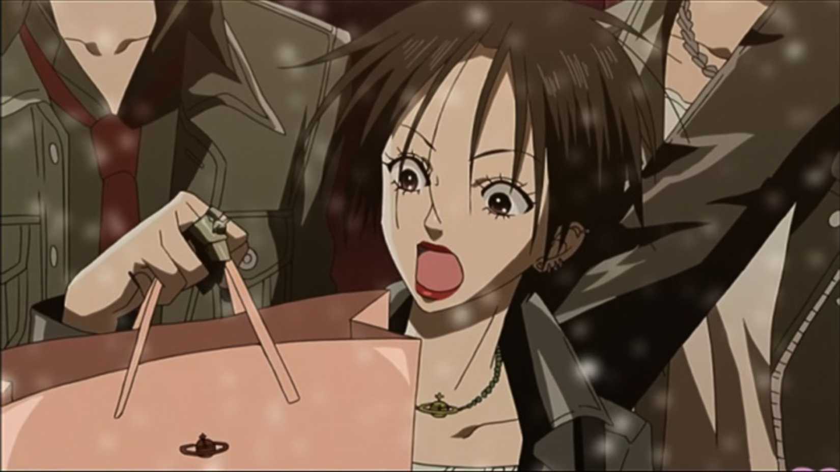 Nana Osaki gets Vivienne Westwood as a present in Nana anime.