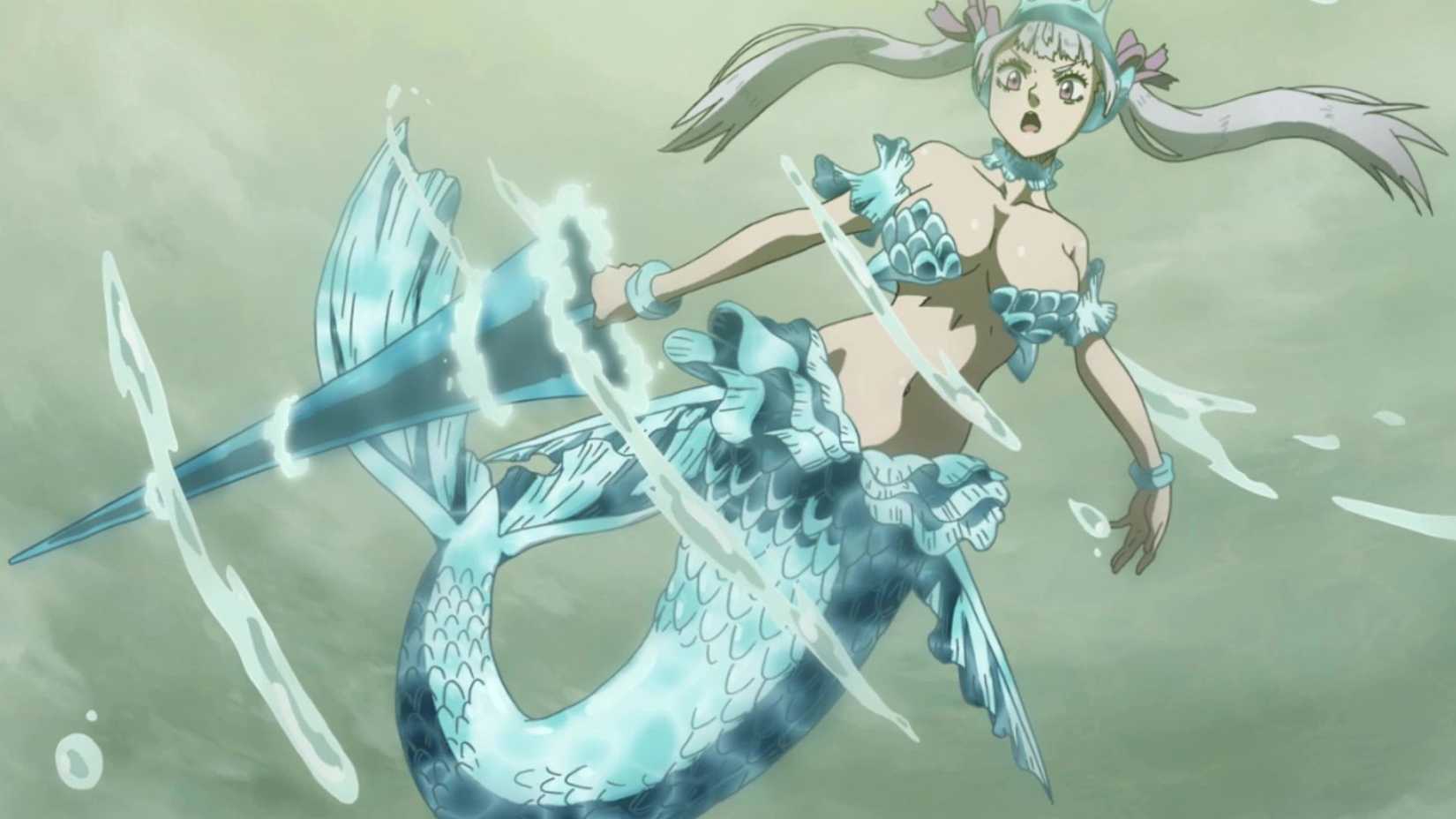 Noelle's Mermaid armor in her fight against Vanica in Black Clover