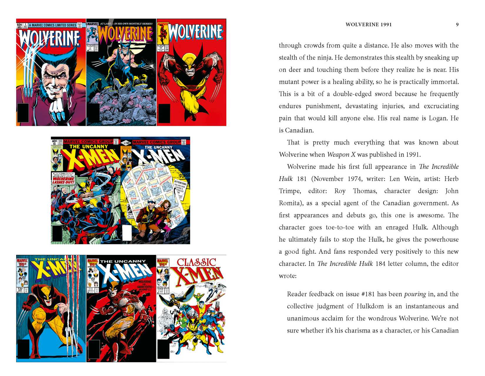 Page 9 of Marvel Age Of Comics Wolverine Weapon X