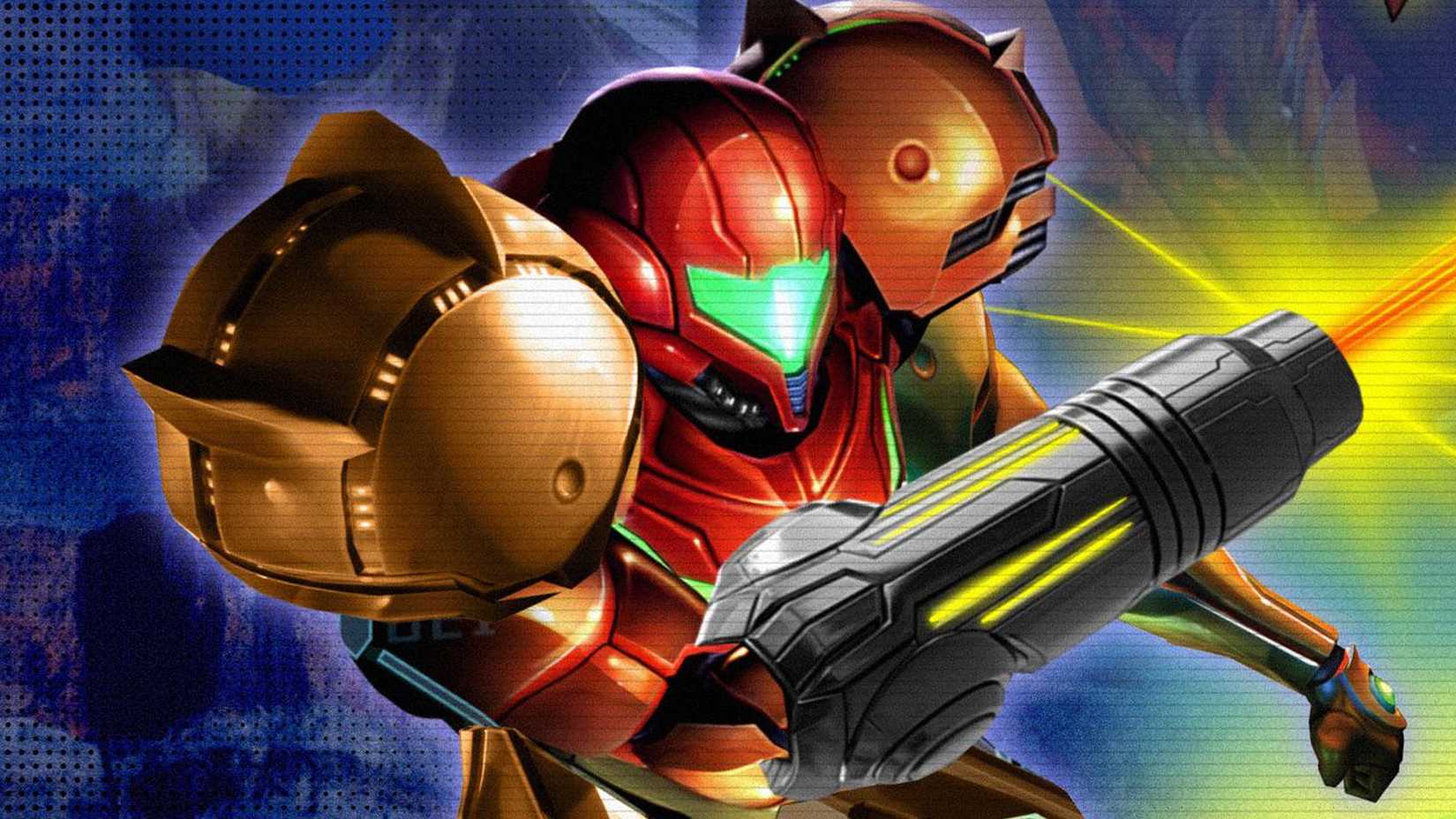 Samus on the cover of Super Metroid for the SNES