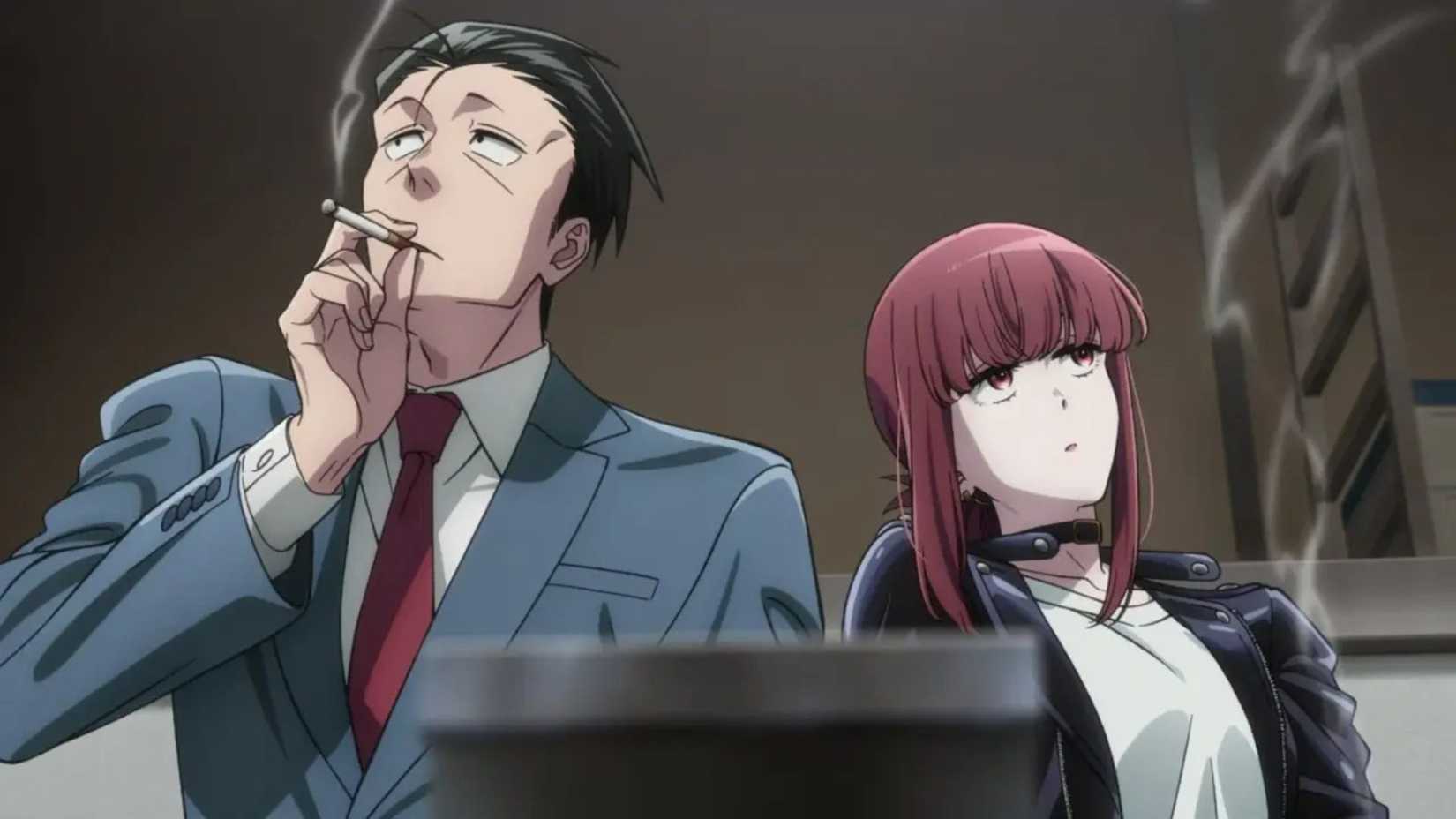 Sasaki smokes with Tamaya in Smoking Behind the Supermarket with You