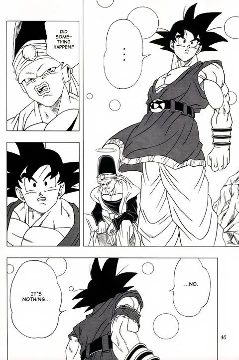 Goku sense Super Saiyan 5 Xicor in Toyotarou's Dragon Ball AF manga