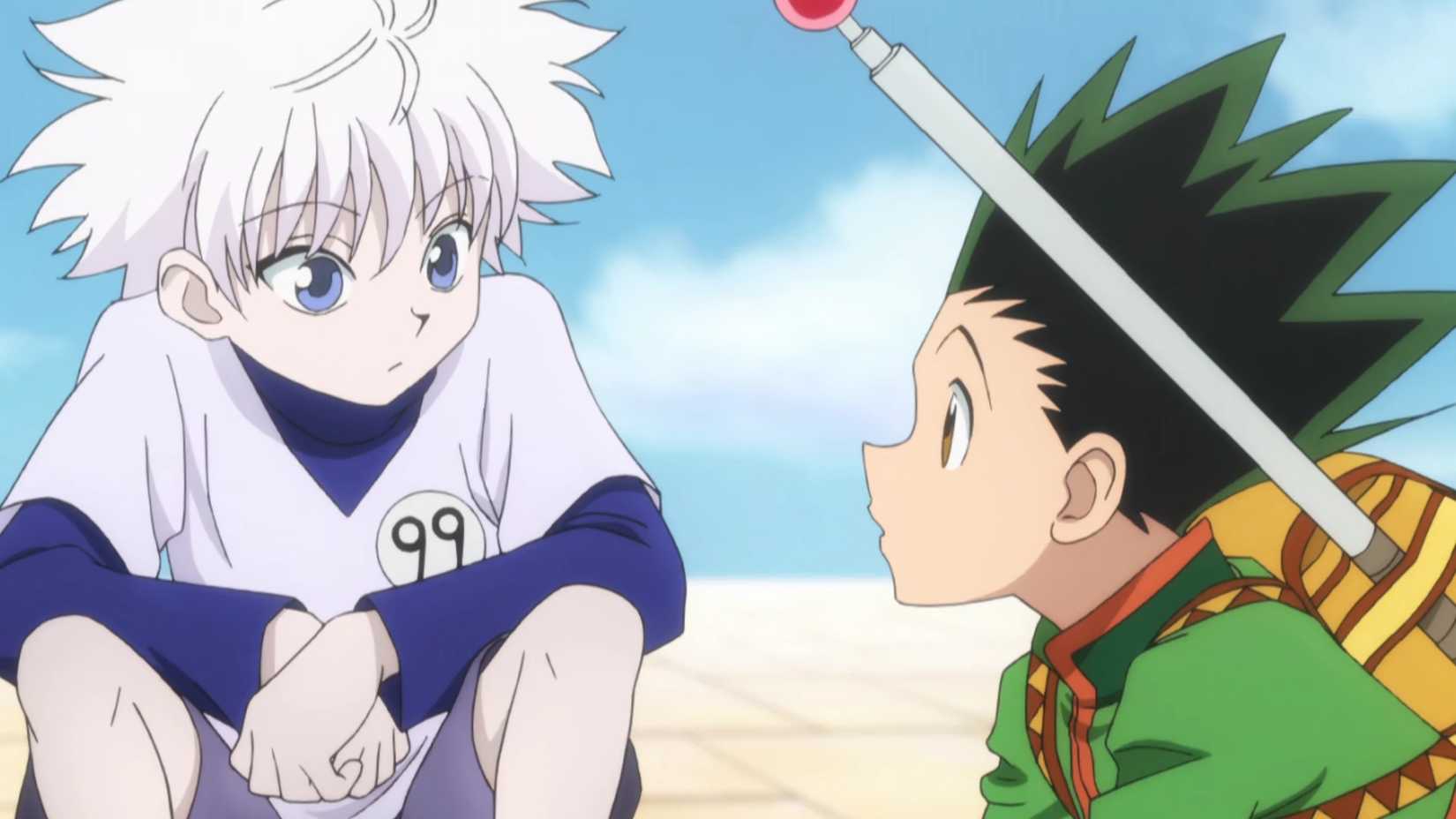 Killua Zoldyck et Gon Freecss dans Hunter x Hunter.