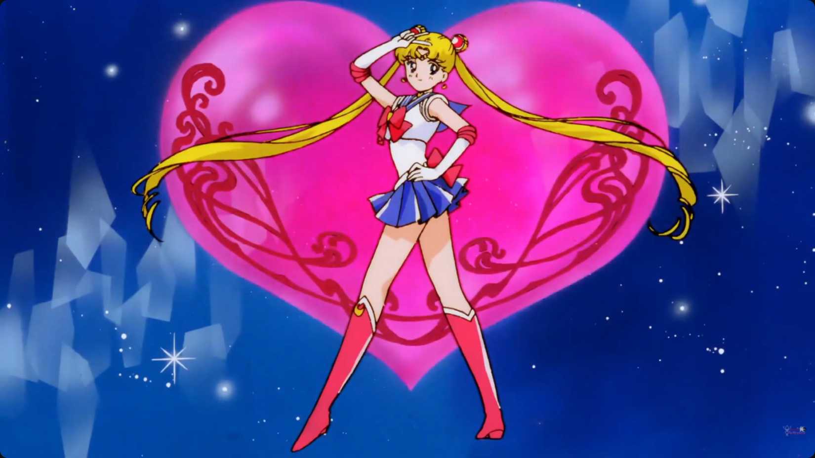 Sailor Moon's Moon Cosmic Power Make Up transformation anime