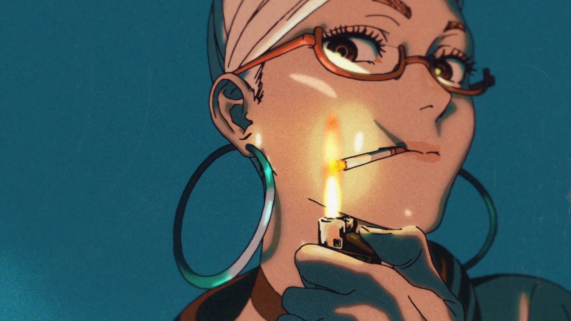 Seiko Ayase lighting a cigarette in Dandadan's theme song