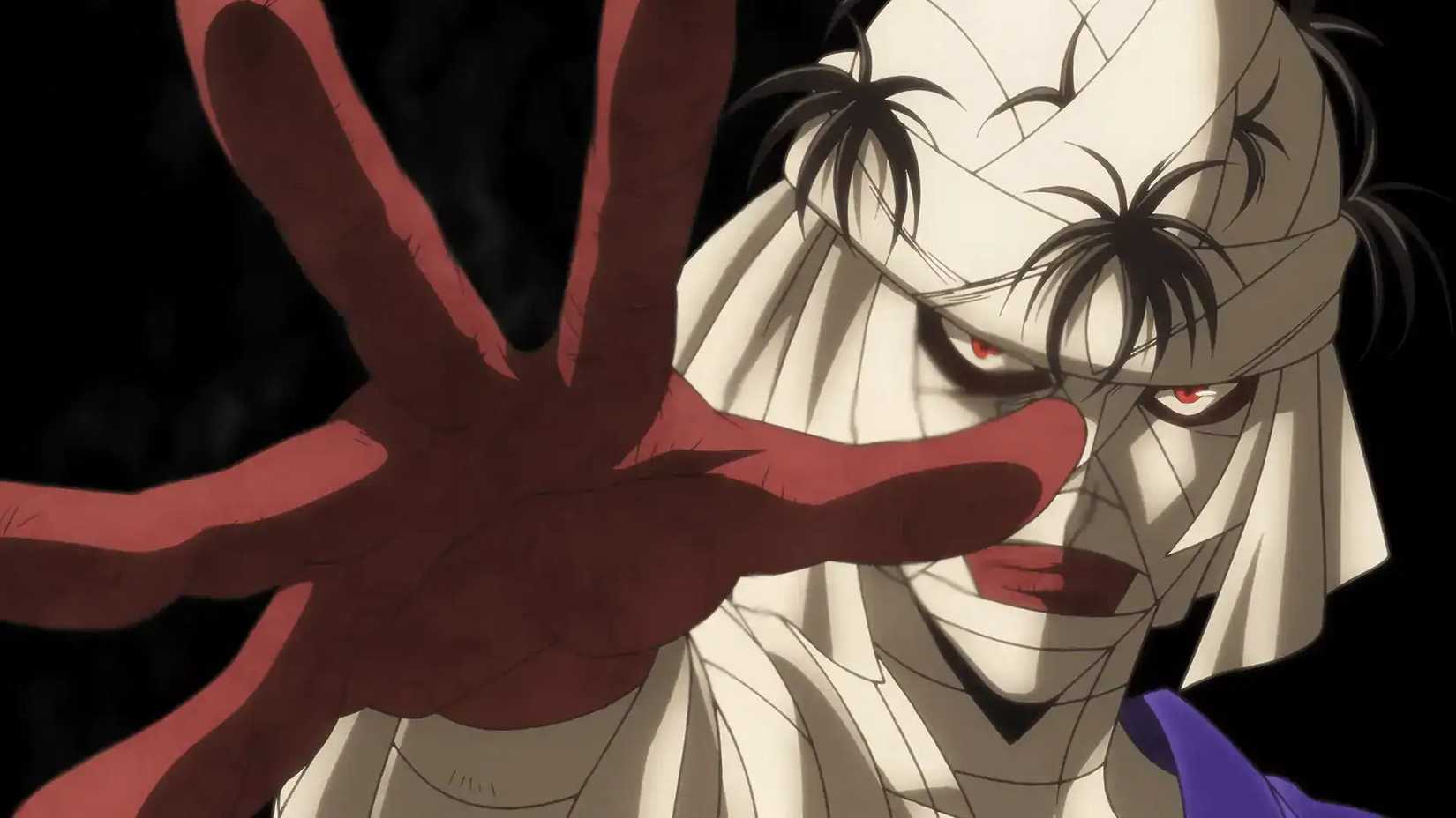 Shishio Makoto from Rurouni Kenshin reaching hand towards viewer