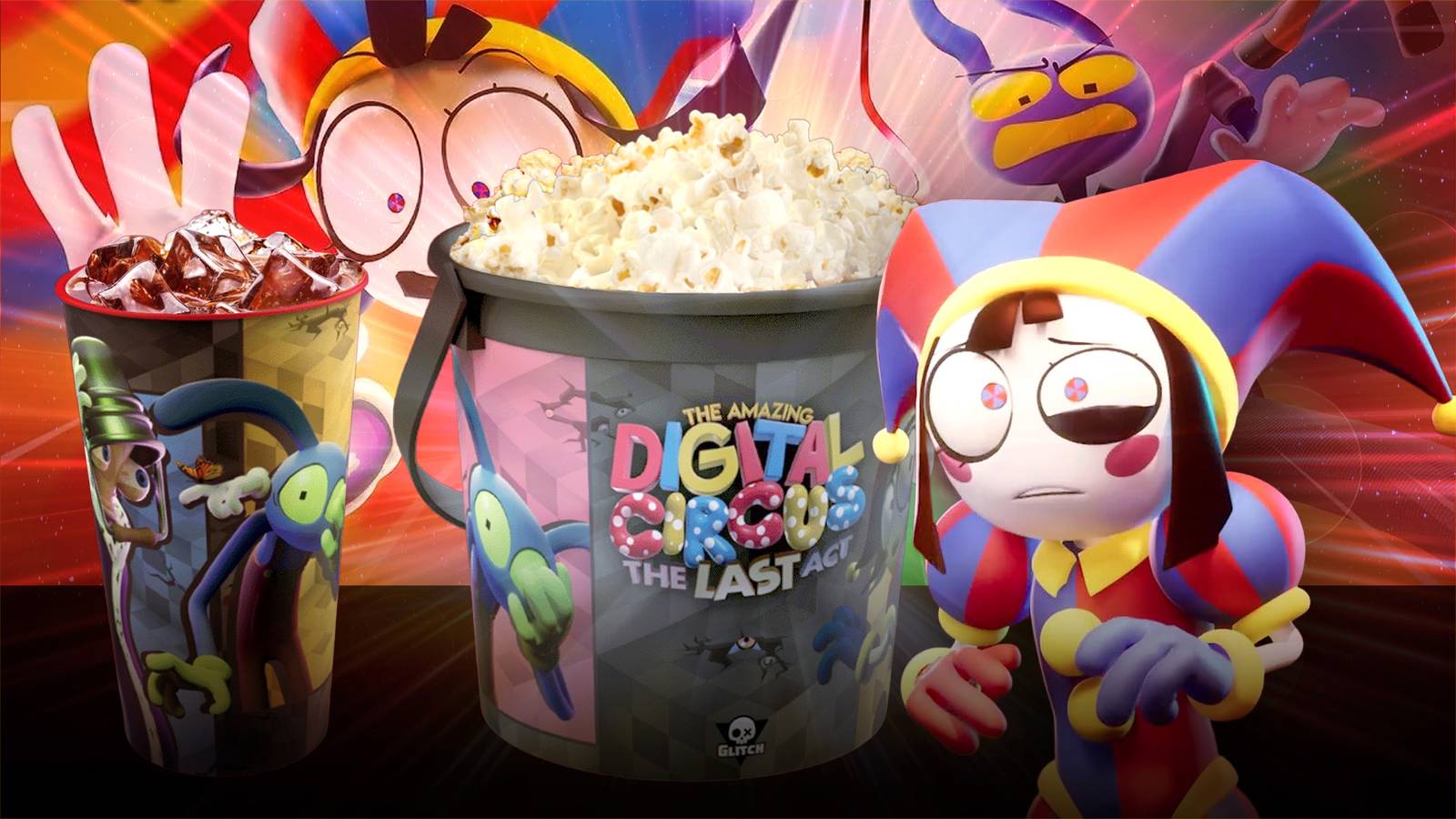 The Amazing Digital Circus Movie Reveals Official Popcorn Bucket Ahead ...