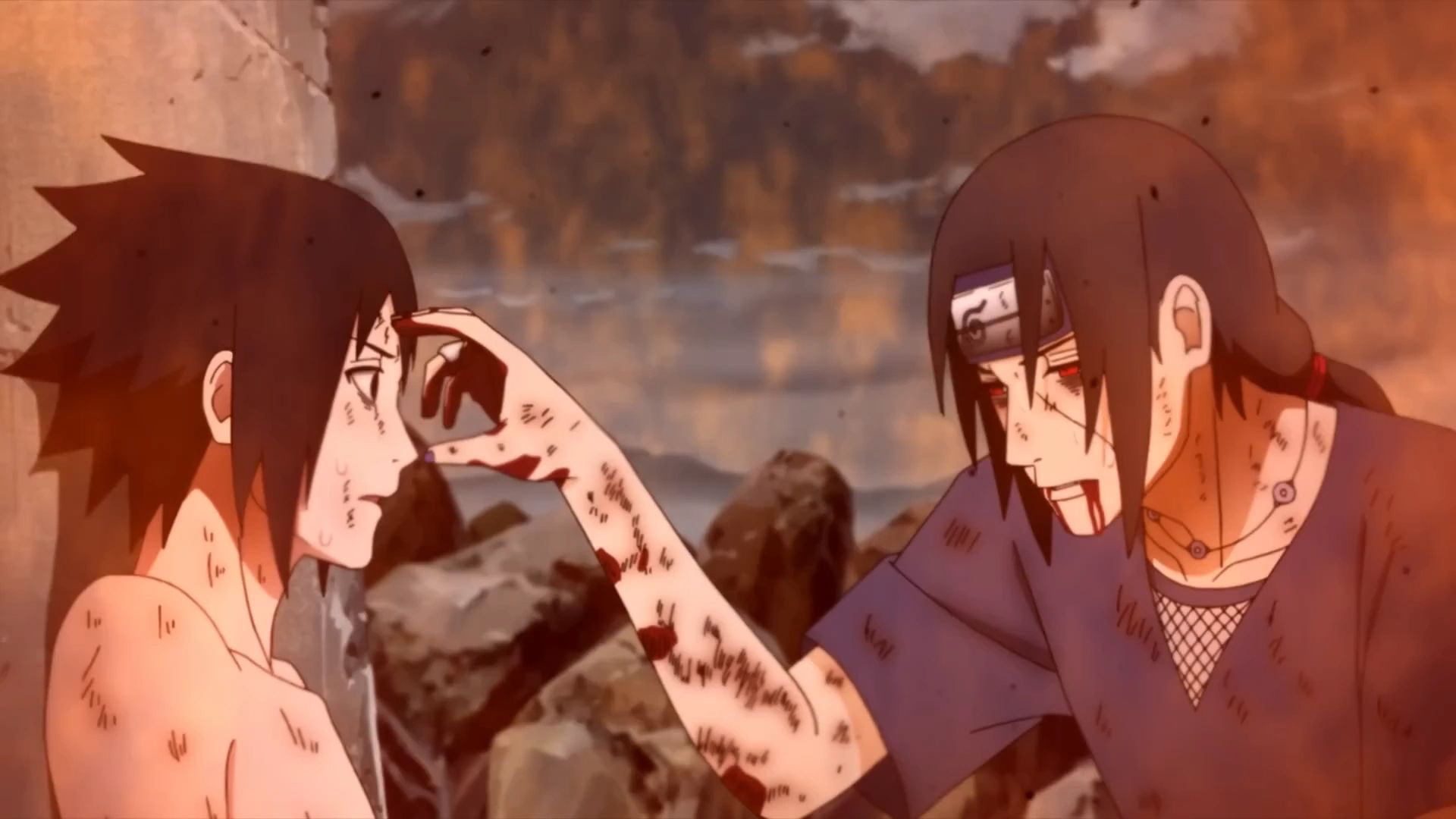 The end of Sasuke vs Itachi before Itachi's death