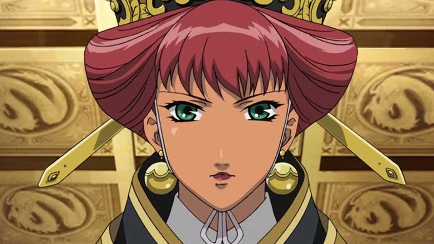 Youko Nakajima gives a pensive stare in Twelve Kingdoms.
