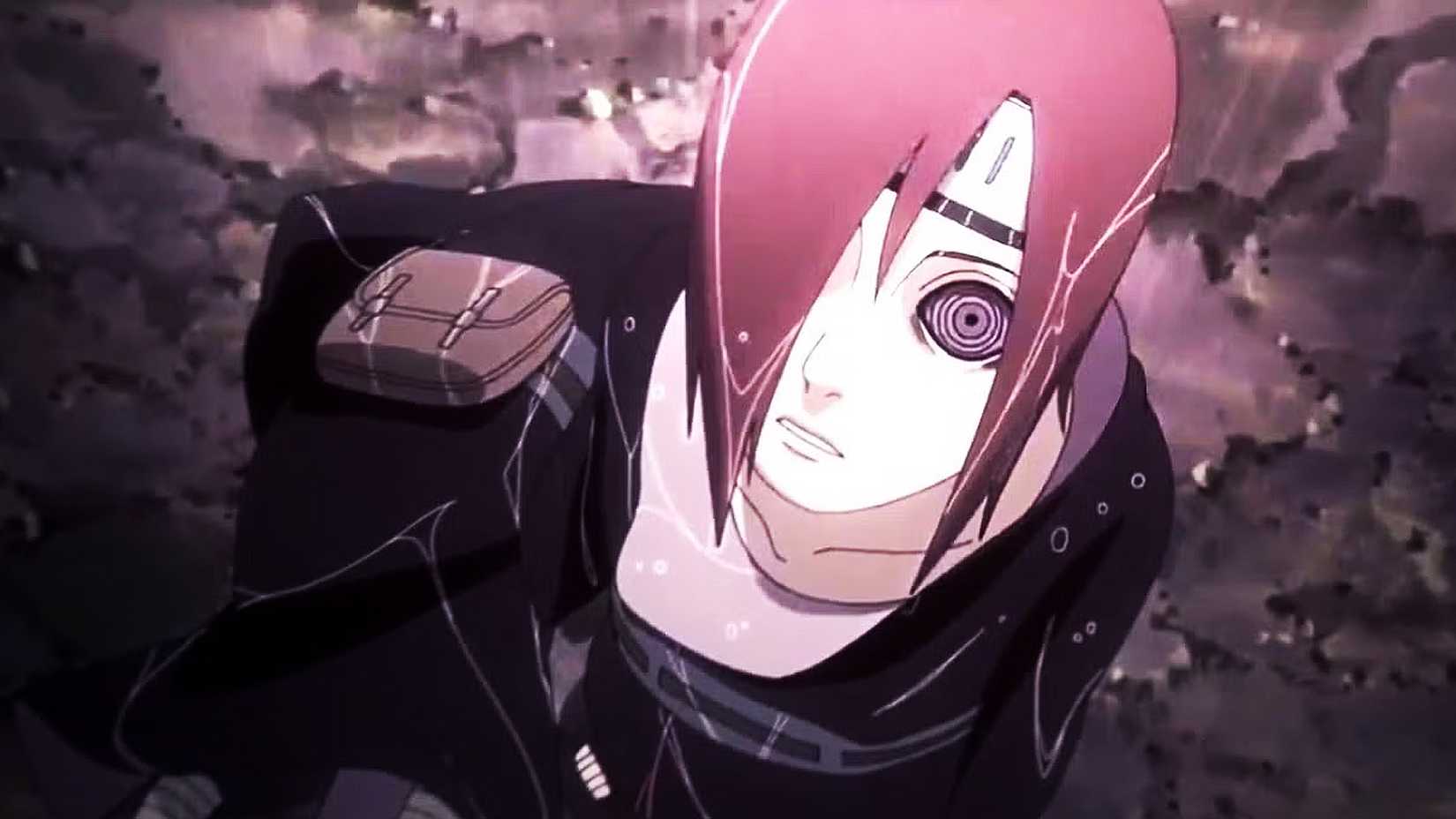 Young Nagato in the rain in Naruto Shippuden flashback