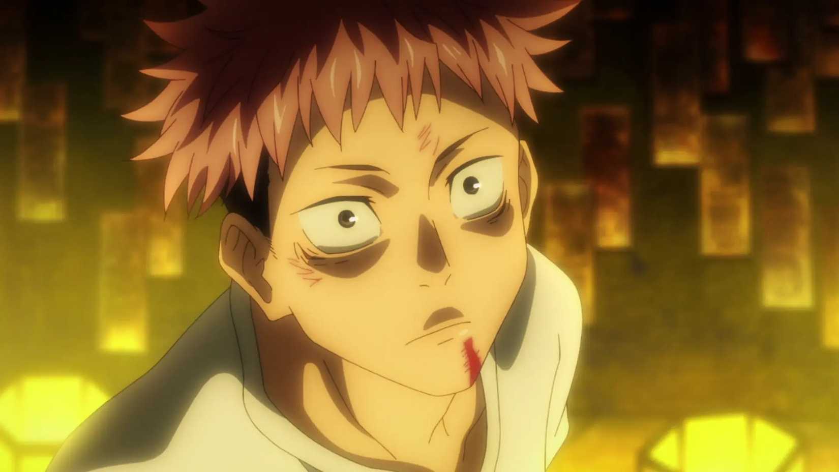 Yuji Itadori in Episode 1 of Jujutsu Kaisen