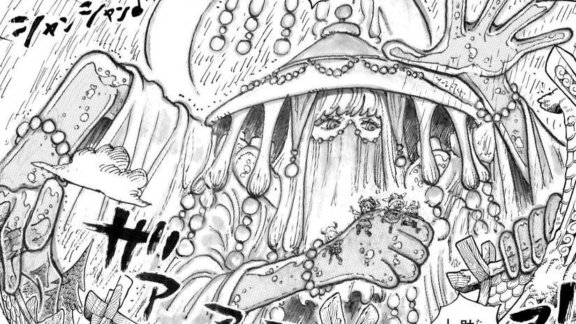 Zaza, le mythique Dieu de la pluie, dans le manga One Piece d'Eiichiro Oda.