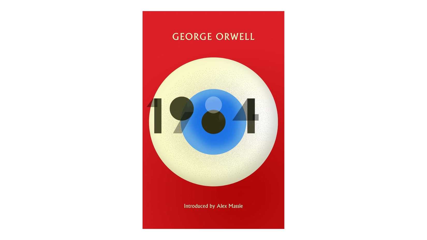 1984 by George Orwell book cover on a white background
