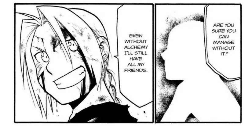 Edward Smiles While Deciding To Sacrifice His Alchemy.