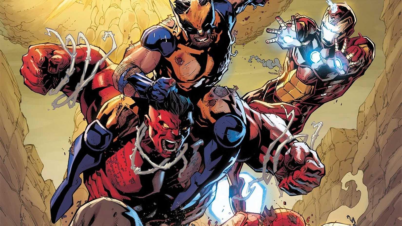 Red Hulk take on the other heroes